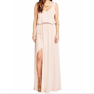 Show me your mumu Kendall Maxi Dress ~ Dusty Blush Crisp S
